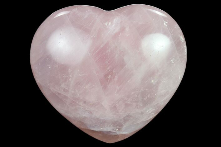 Polished Rose Quartz Heart - Madagascar #134796